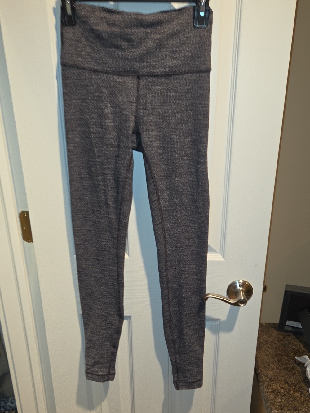 Lululemon Wunder Under High Rise Luon Varigated Knit Black Heatherd Leggings